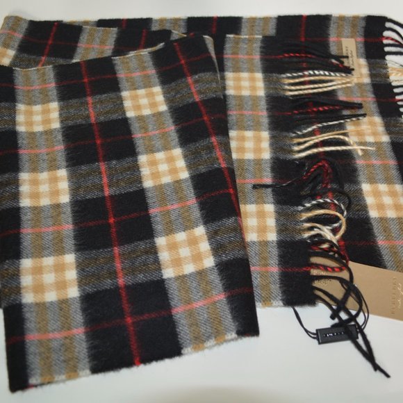 NWT BURBERRY COLOUR BLOCK VINTAGE CHECK CASHMERE SCARF - Picture 3 of 4